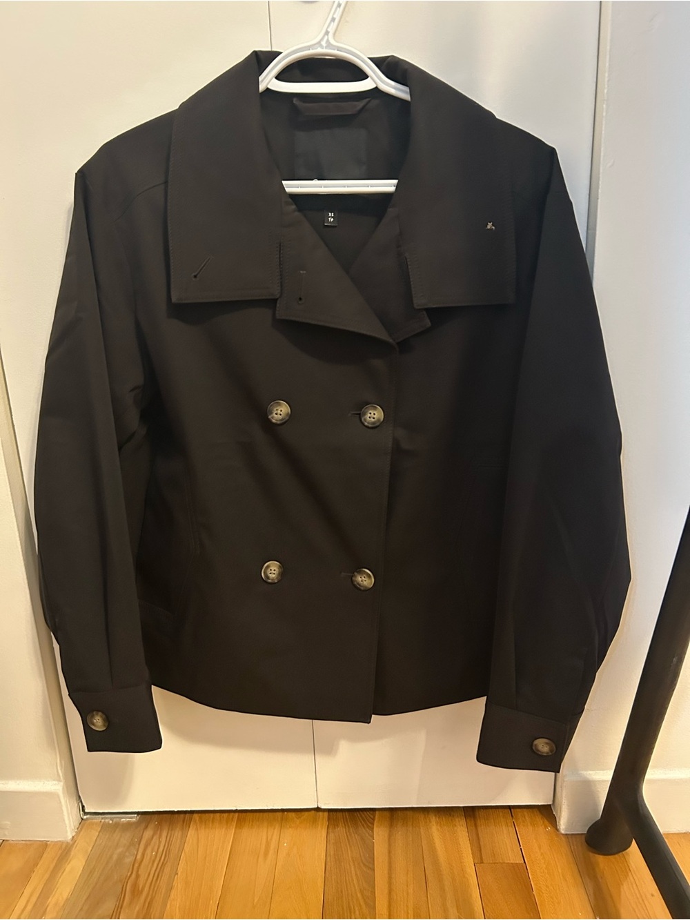 Reitmans Black Double-Breasted Pea Coat